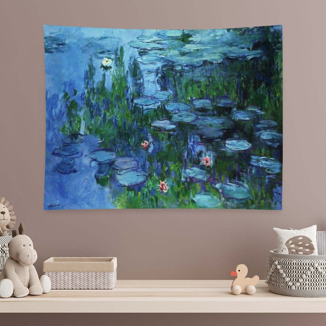 Claude Monet Water Lilies  Nymphéas Deep Color Tapestry