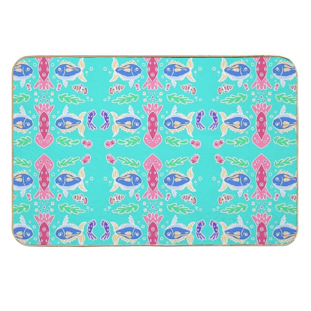Vibrant Squid  Eco-Friendly Bath Mat