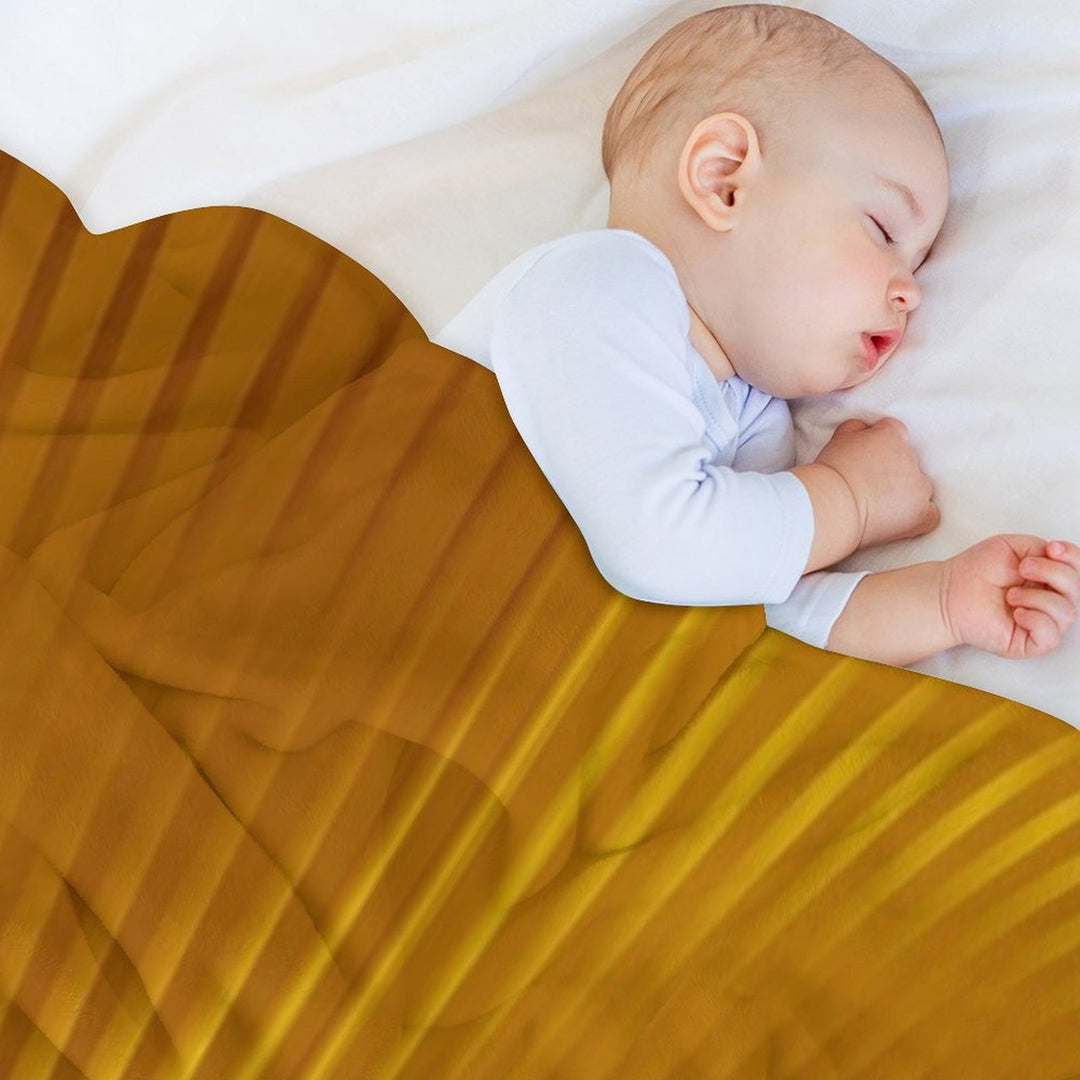 Golden Art Deco Pattern Velvety-soft Throw Blanket