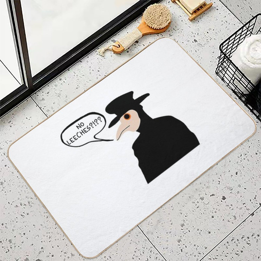 No Leeches!! Plague Doctor Meme  Easy To Clean Bath Mat