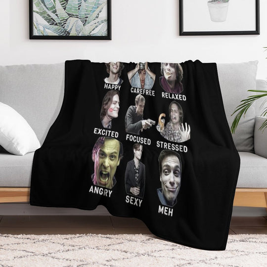 Spencer Reid - Matthew Gray Gubler - Funny Feelings Premium Throw Blanket