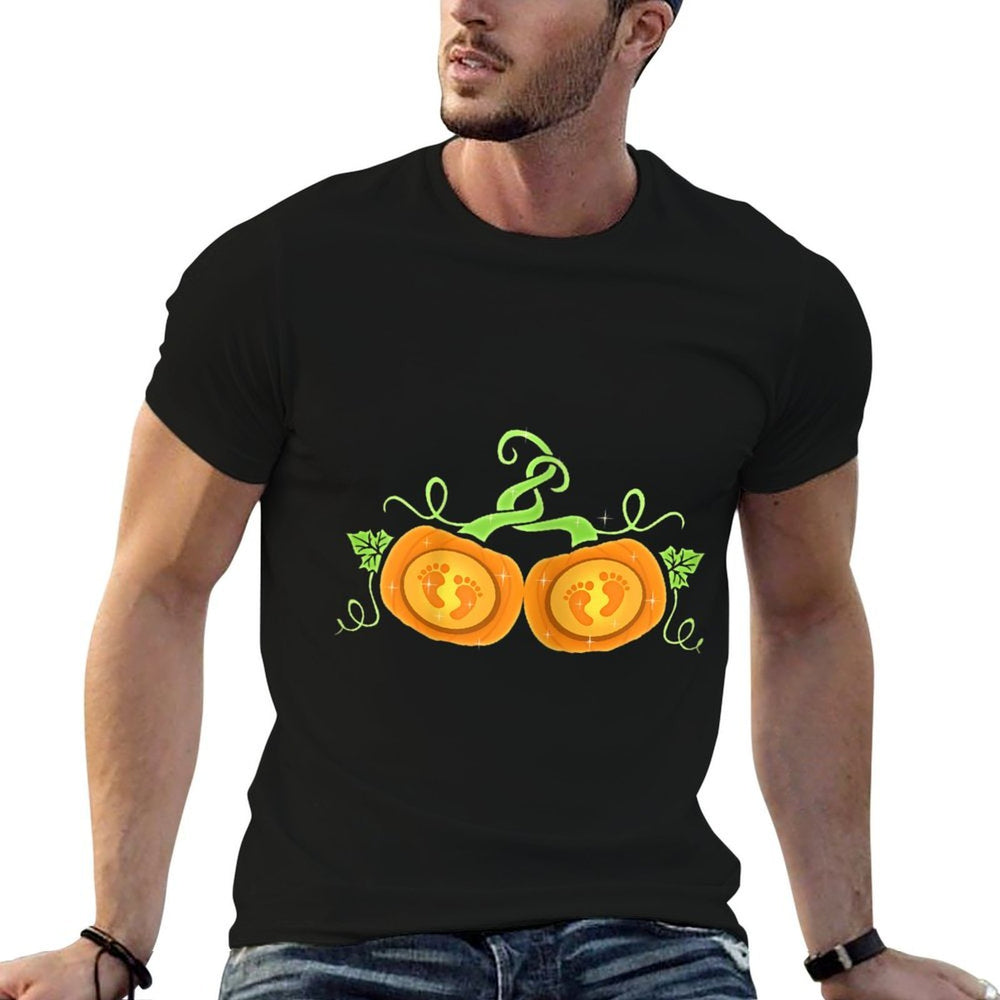 Womens Dont Eat Pumpkin Seeds Pregnancy Twins Halloween  Soft T-Shirt