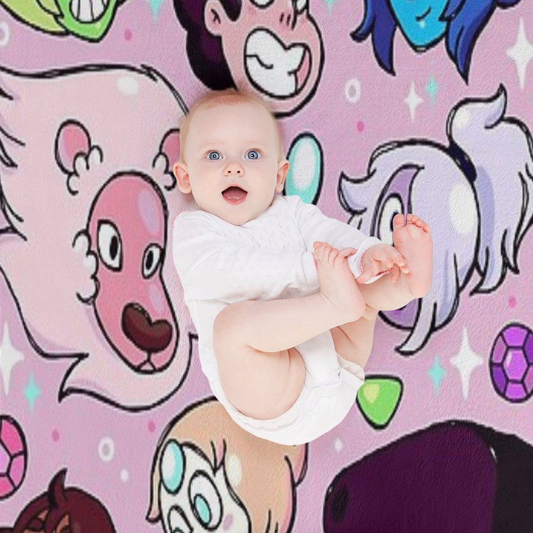 Crystal Gem Friends Shrink-resistant Throw Blanket