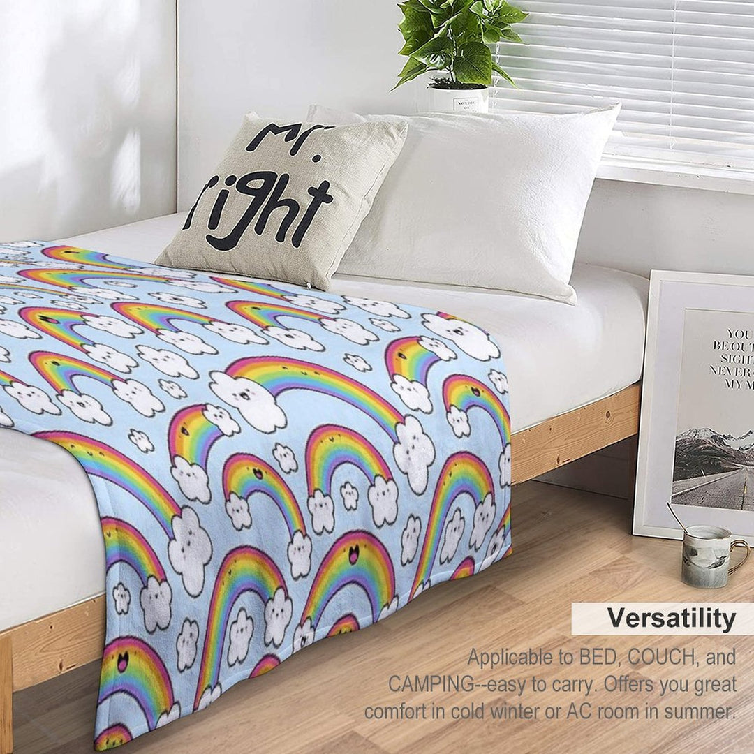 Rainbows Everywhere! Anti-pilling Throw Blanket