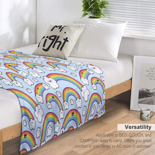 Rainbows Everywhere! Anti-pilling Throw Blanket