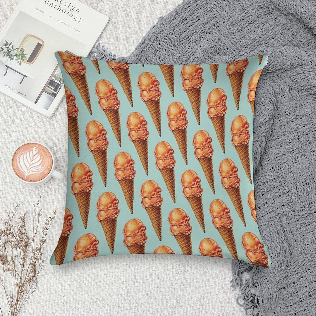 Strawberry Double Scoop Pattern Soft Anti-Pilling Throw Pillow