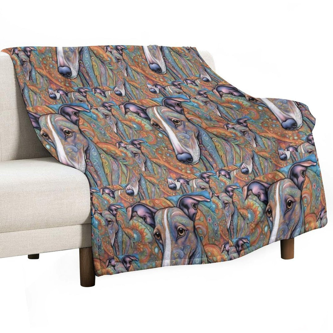 Paisley Hounds Machine-washable Throw Blanket