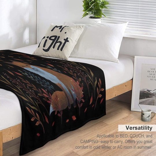 Autumn Fox Gift-ready Throw Blanket