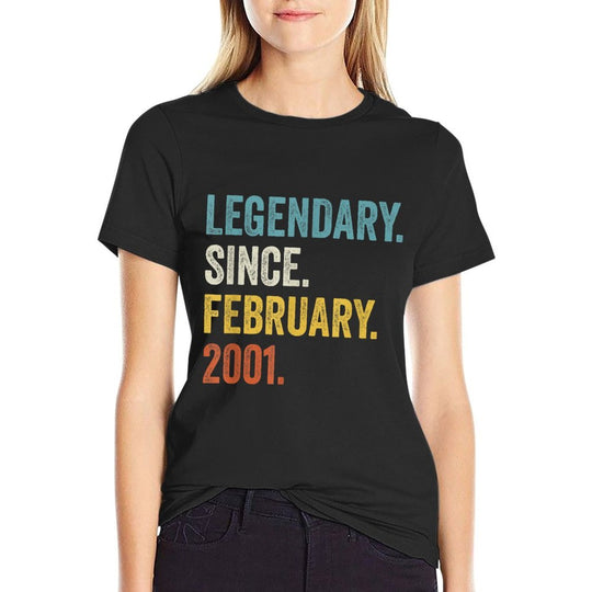 Legendary Since February 2001 21st Birthday  Relaxed-fit T-Shirt
