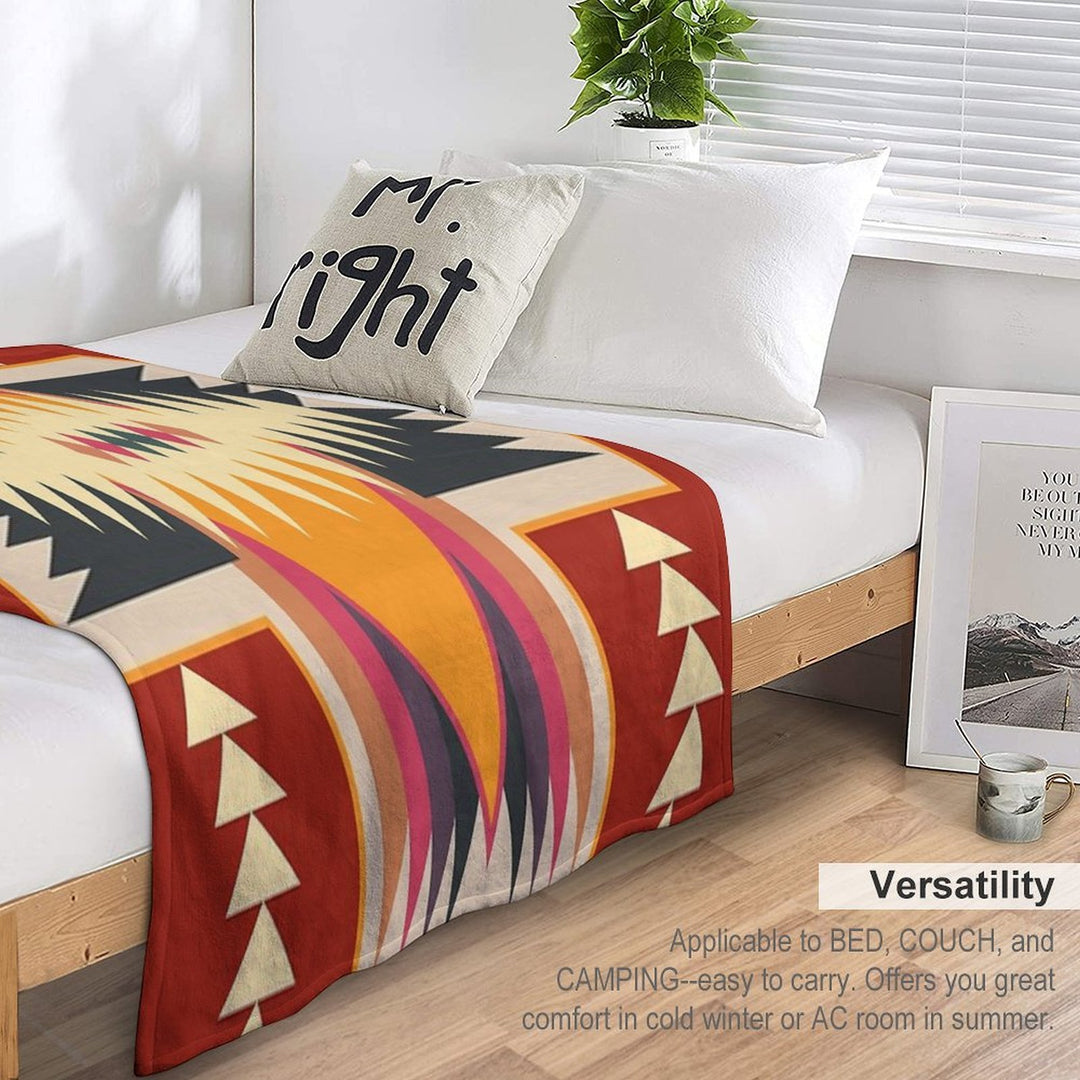 Navajo Design Eight Compact Throw Blanket