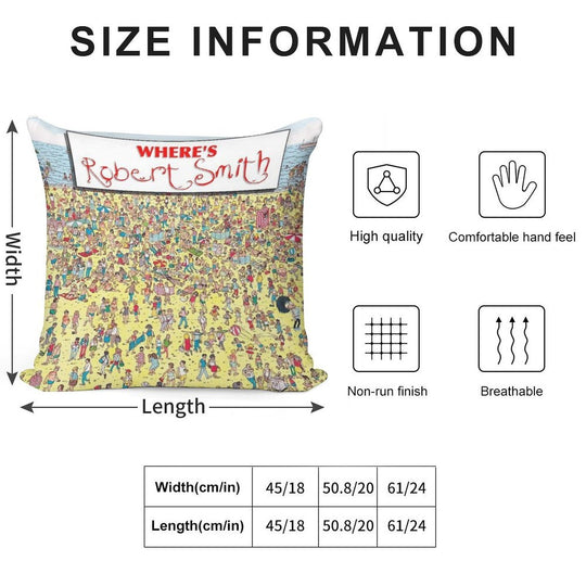 Where's Robert Smith - The Cure Soft Home Decor Throw Pillow