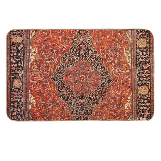 Antique Persian Sarouk Farahan Rug Print  Dirt-Trapping Bath Mat