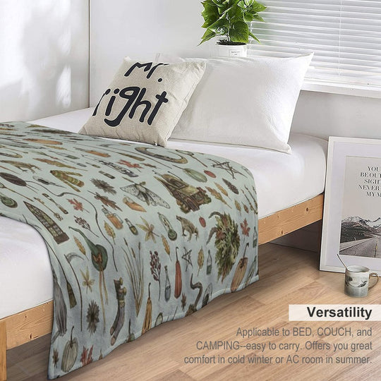 Green Cozy Crone Easy Care Throw Blanket