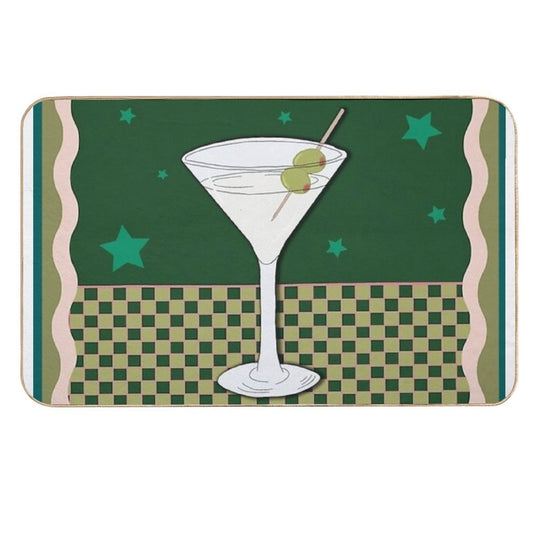 Dirty Martini Poster  Easy Maintenance Bath Mat