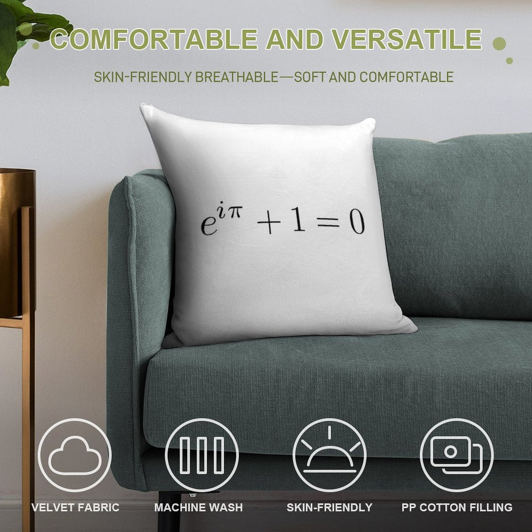 The Beautiful Equation Euler's Identity Soft Skin-Friendly Throw Pillow
