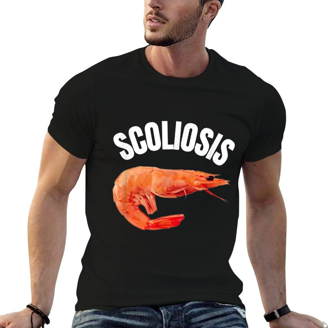 Funny Saying Scoliosis Shrimp Meme Doctor Fun Irony Men  Lightweight T-Shirt