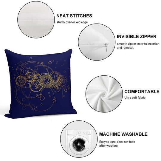 Time Lord Writing -  Transparent Soft Multiple Sizes Throw Pillow