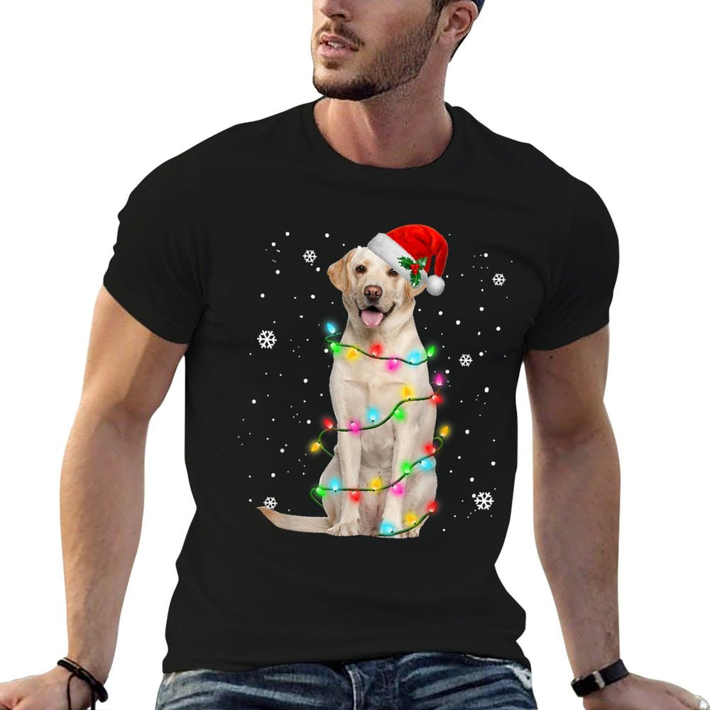Labrador Retriever Dogs Tree Christmas Sweater Xmas Pet Dogs  Trendy Pattern T-Shirt