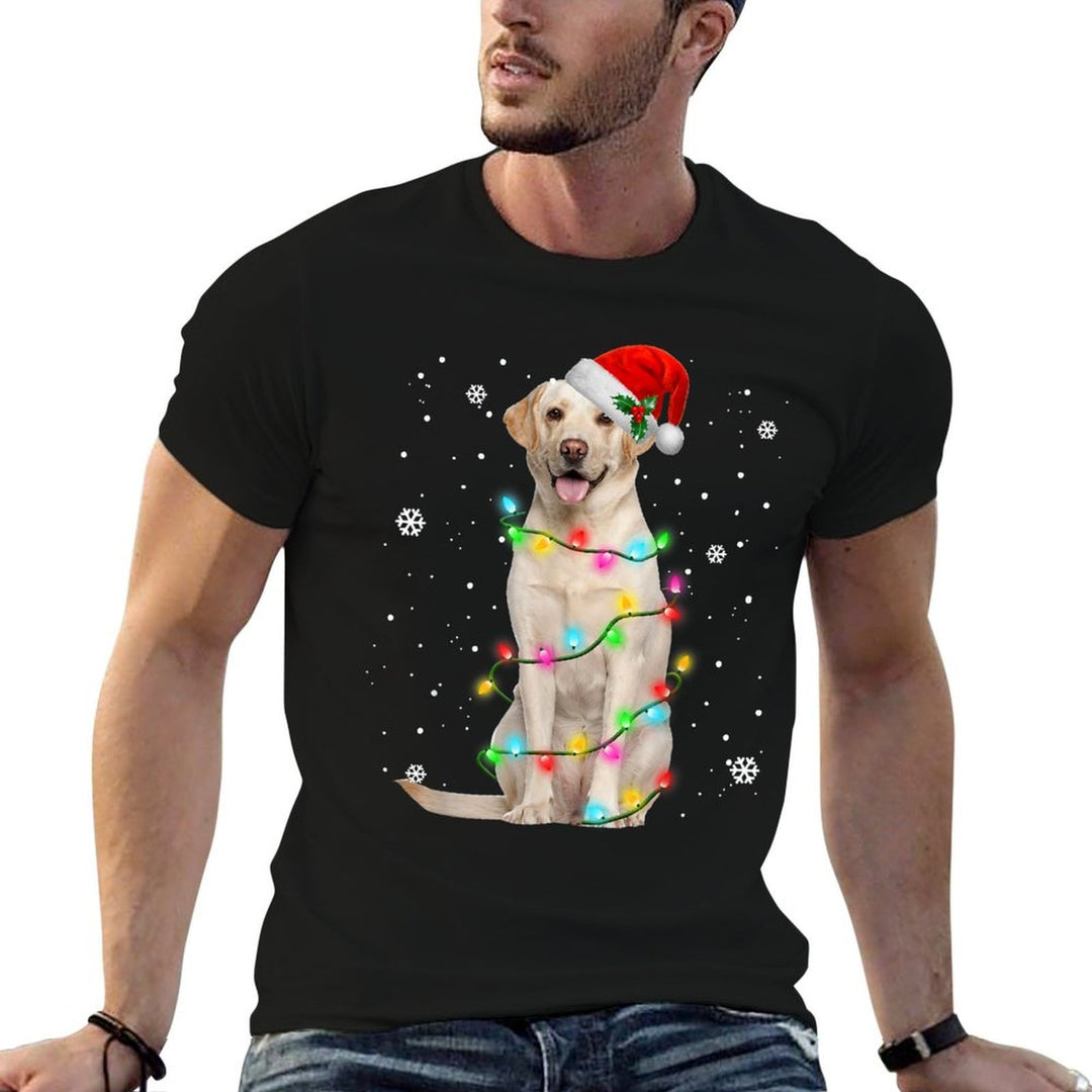 Labrador Retriever Dogs Tree Christmas Sweater Xmas Pet Dogs  Trendy Pattern T-Shirt