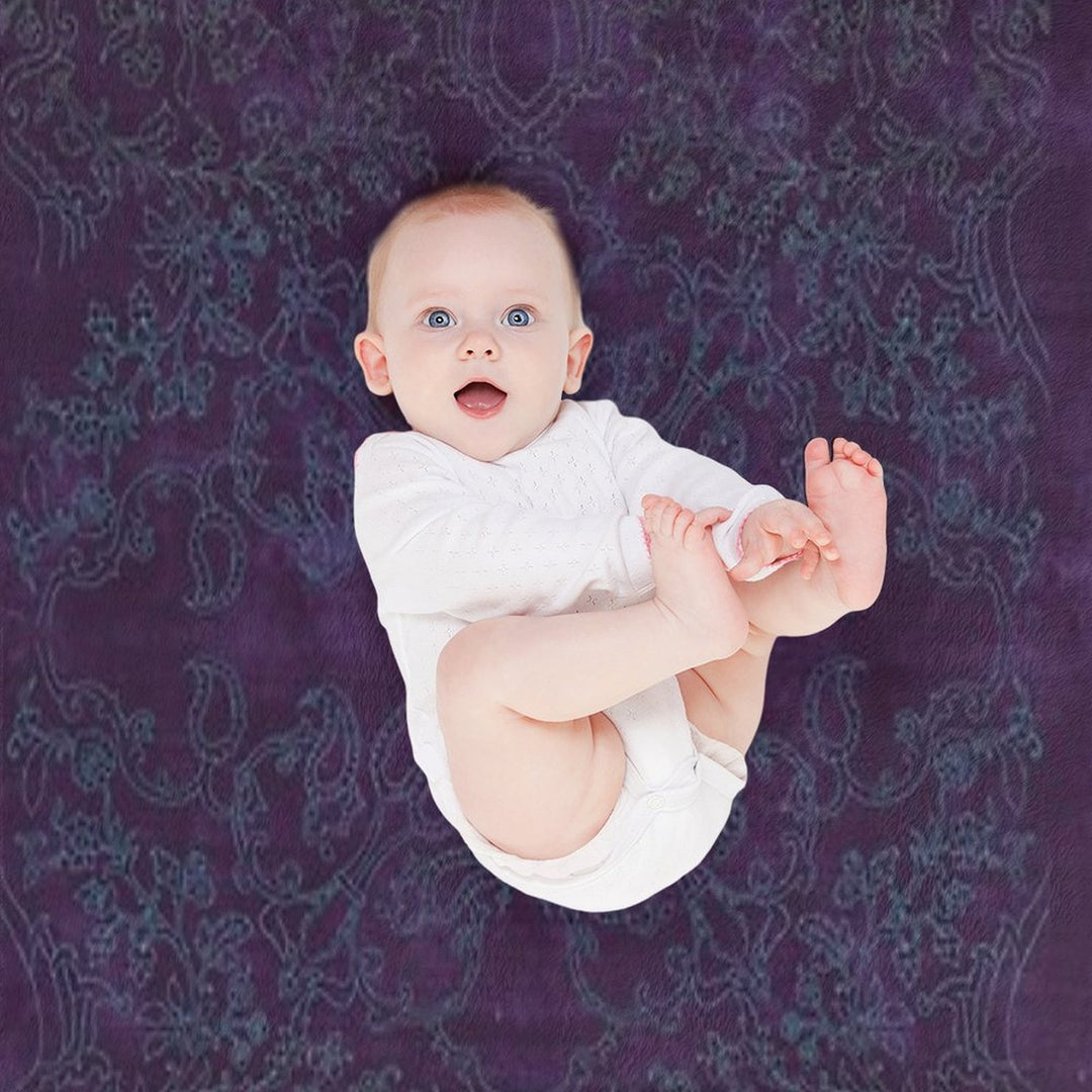 Rays of Light on Paddy Fields (Winter) Machine-washable Throw Blanket