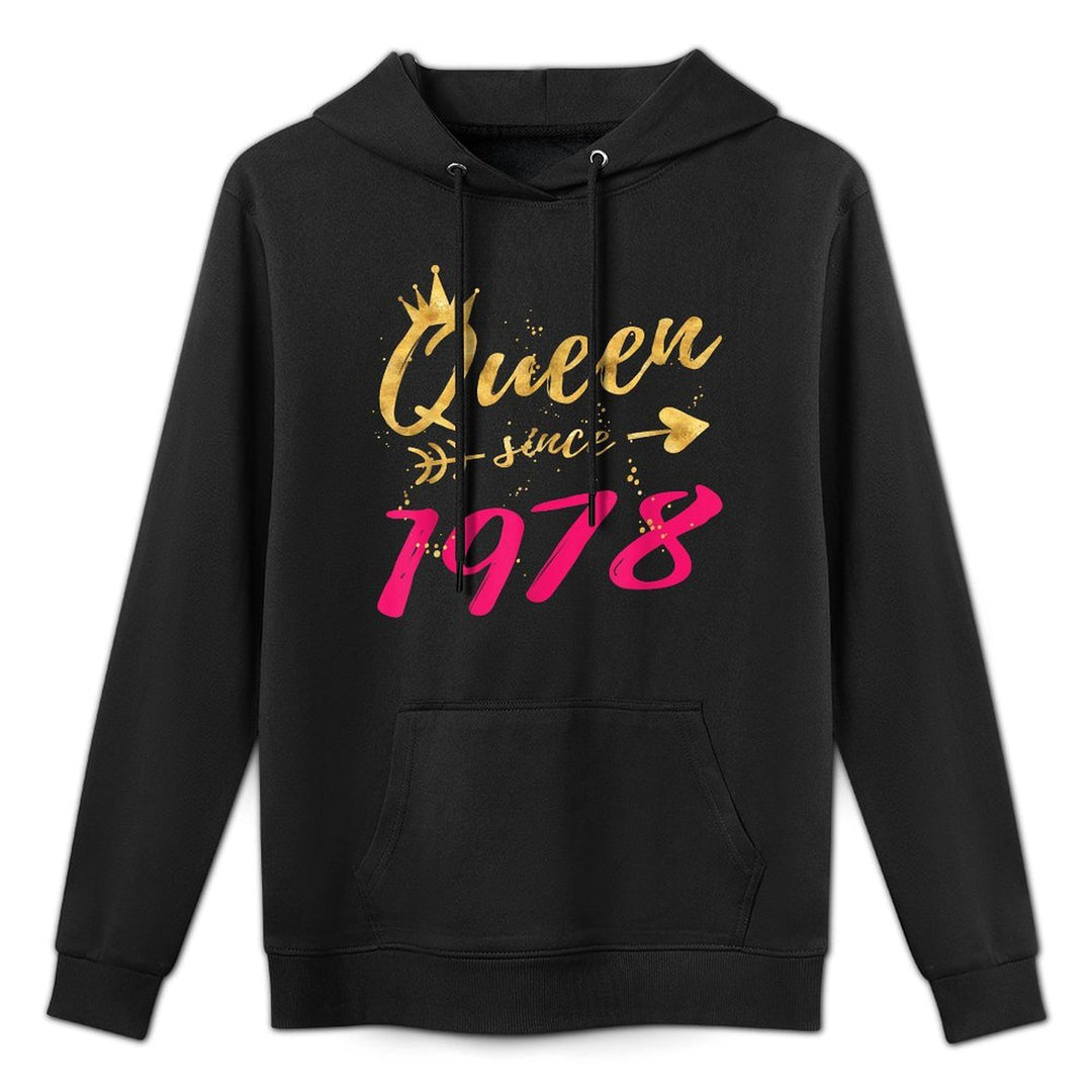 40th Birthday Giftss for Women, Queen Since 1978 Machine Washable Hoodie