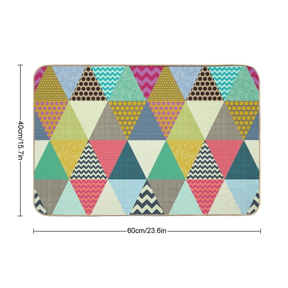 New York Beauty Triangles  Repositionable Bath Mat