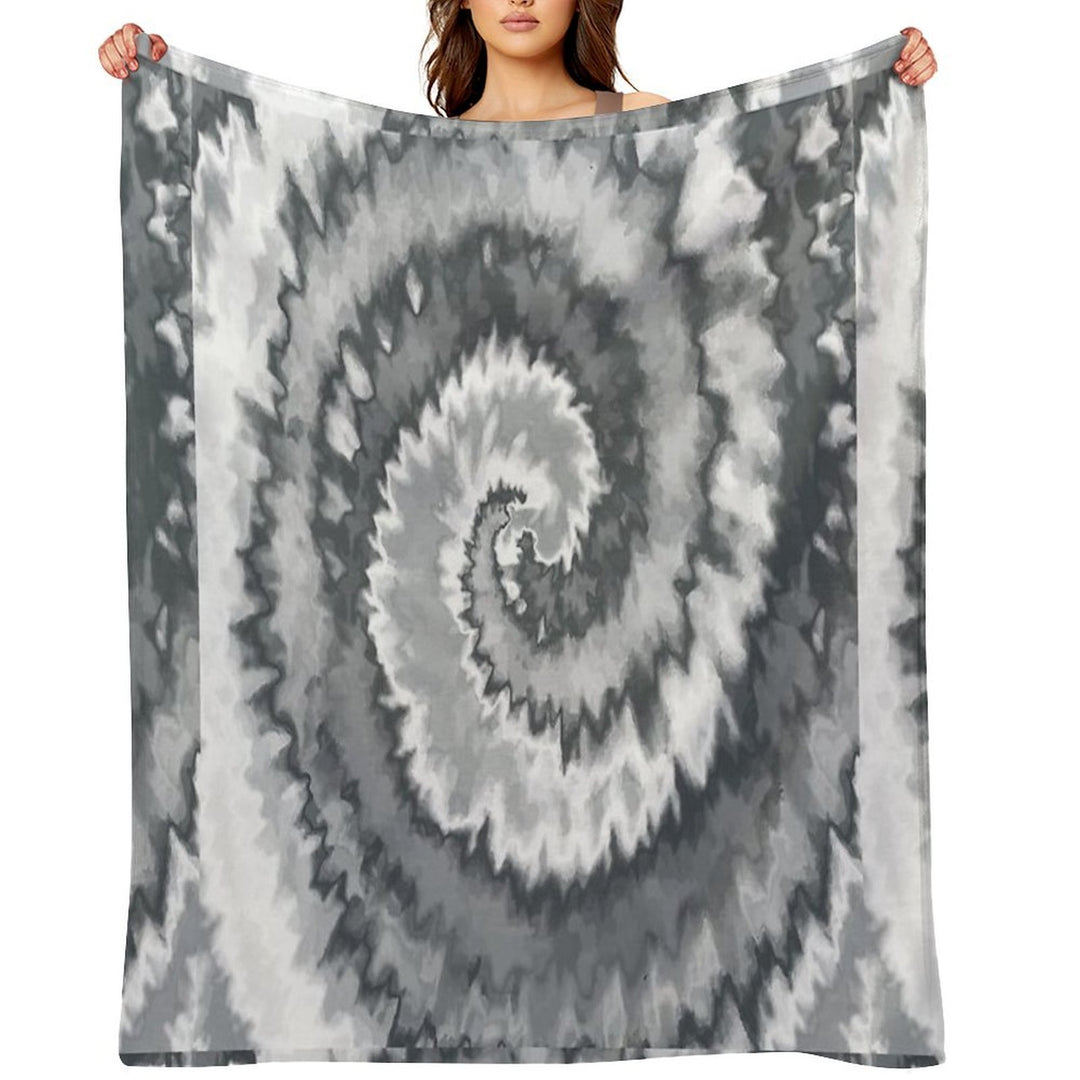 Colorful Swirl in Grey & White Shade Pattern 117 Machine-washable Throw Blanket