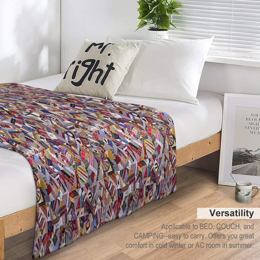 Countryside Palette Cottage Bohemian Patchwork Quilting Crazy Quilt All-season Throw Blanket