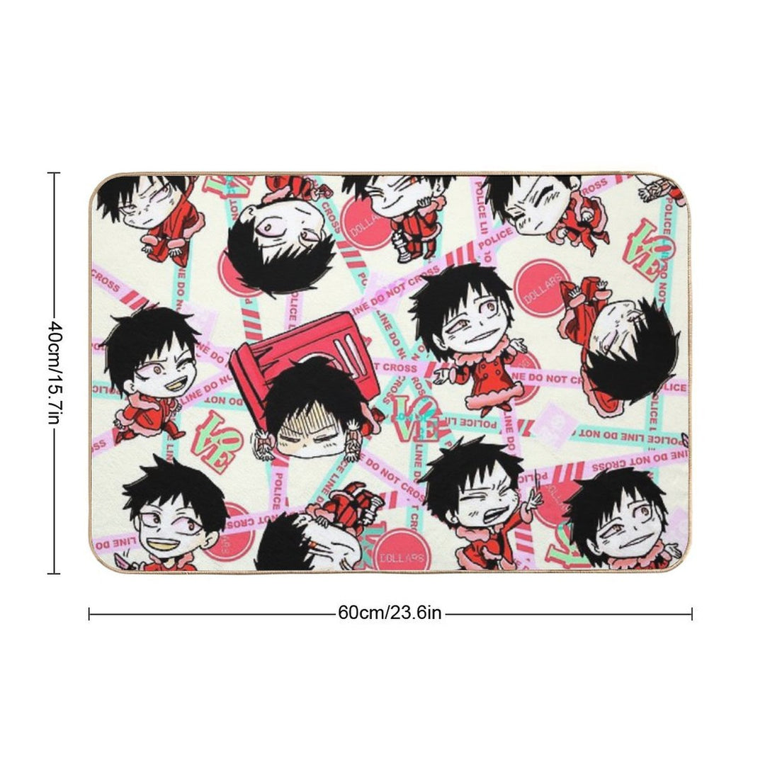 Durarara!! Izaya Orihara Chibi Throw Blanket V2  High-Traffic Bath Mat