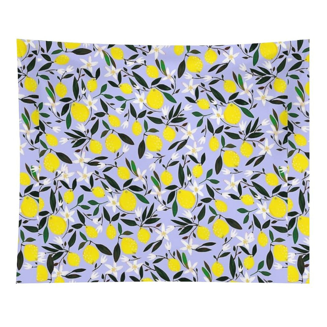 Lemons Blue Tapestry