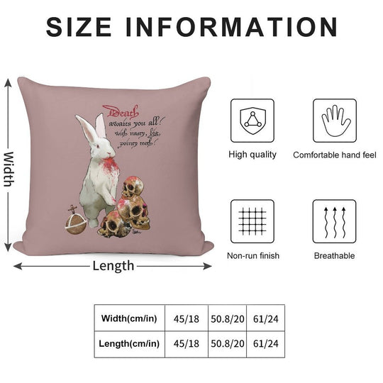 Killer Rabbit Soft Reinforced Edging Throw Pillow