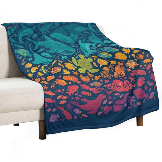 Aquatic Spectrum 2 Premium Throw Blanket