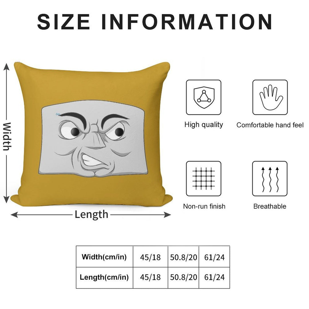 Diesel 10 (angry Face) Soft Ultra-Soft Texture Throw Pillow