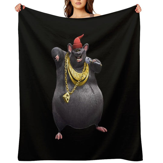 Biggie Cheese Rat Plush Throw Blanket