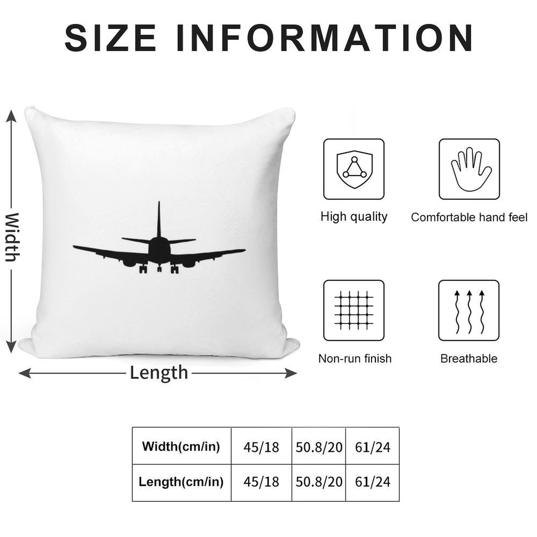 Plane Aviation Soft Reinforced Edging Throw Pillow