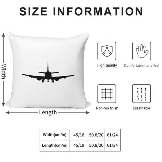 Plane Aviation Soft Reinforced Edging Throw Pillow