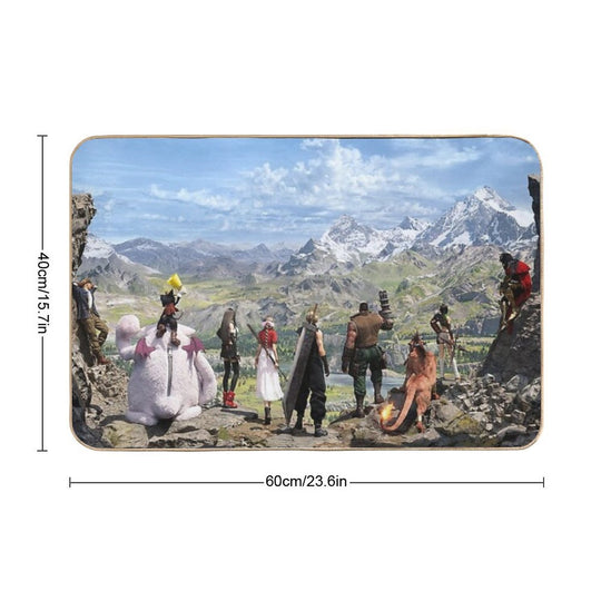 Cloud, Aerith, Tifa, Barret, Red XIII, Cid, Yuffie, Vincent, Cait Sith  - Ahead On Our Way [Rebirth]  Multi-Purpose Bath Mat