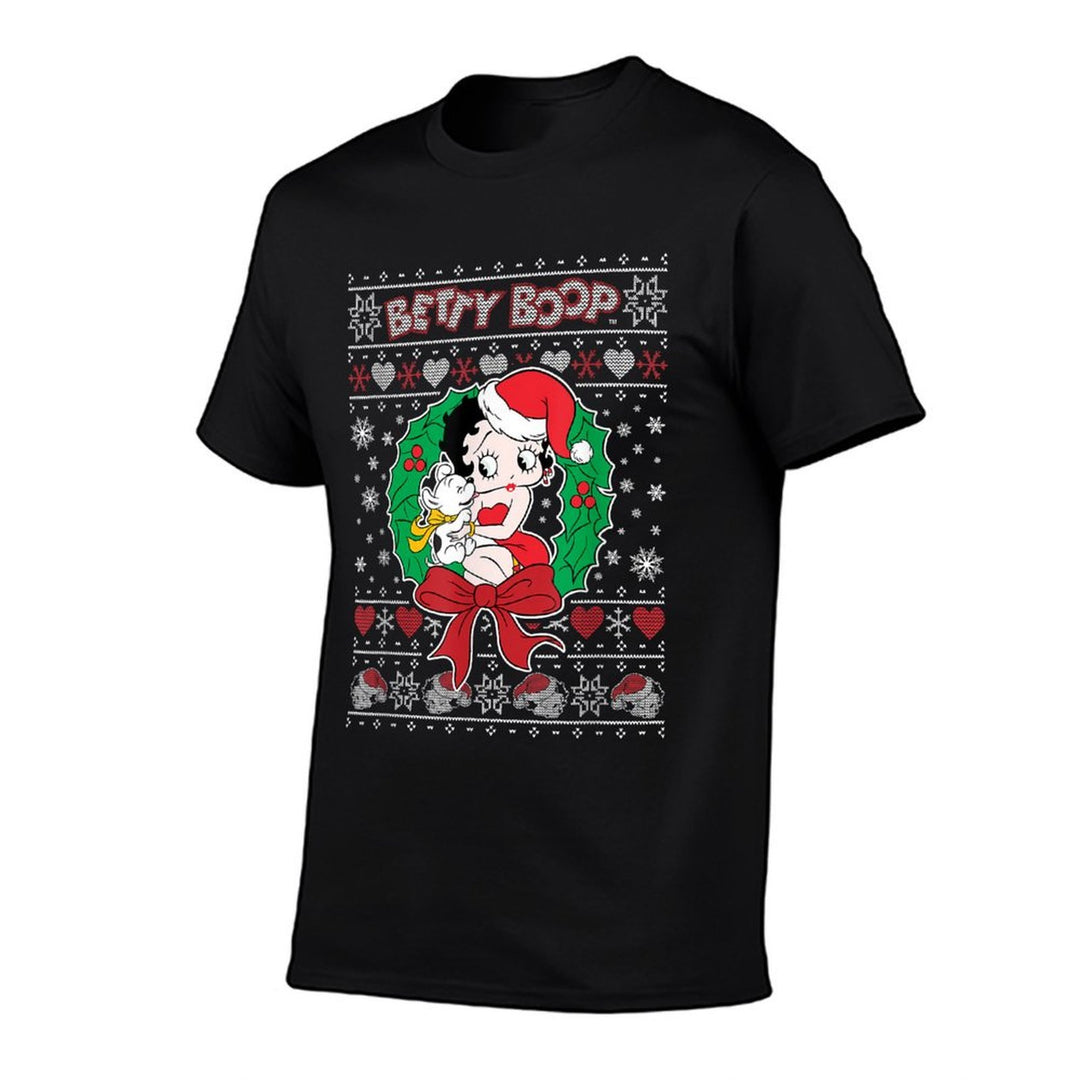 Betty Boop Christmas With Pudgy  Classic T-Shirt