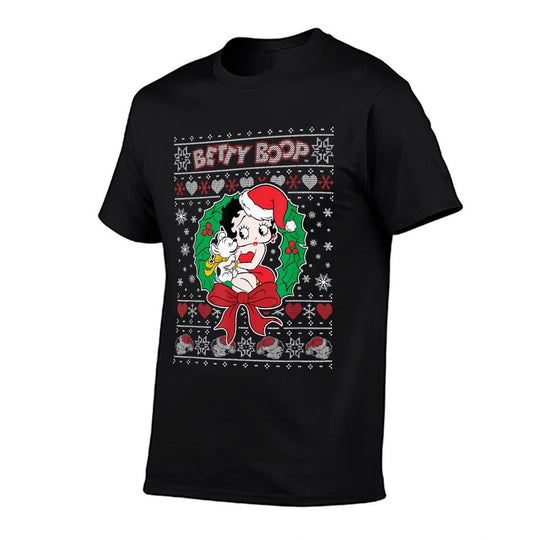 Betty Boop Christmas With Pudgy  Classic T-Shirt