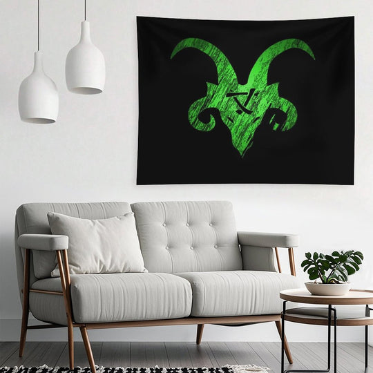 Green King Horned Rat Tapestry