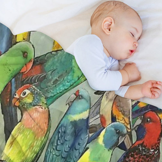 Australian Parakeets Eco-conscious Throw Blanket