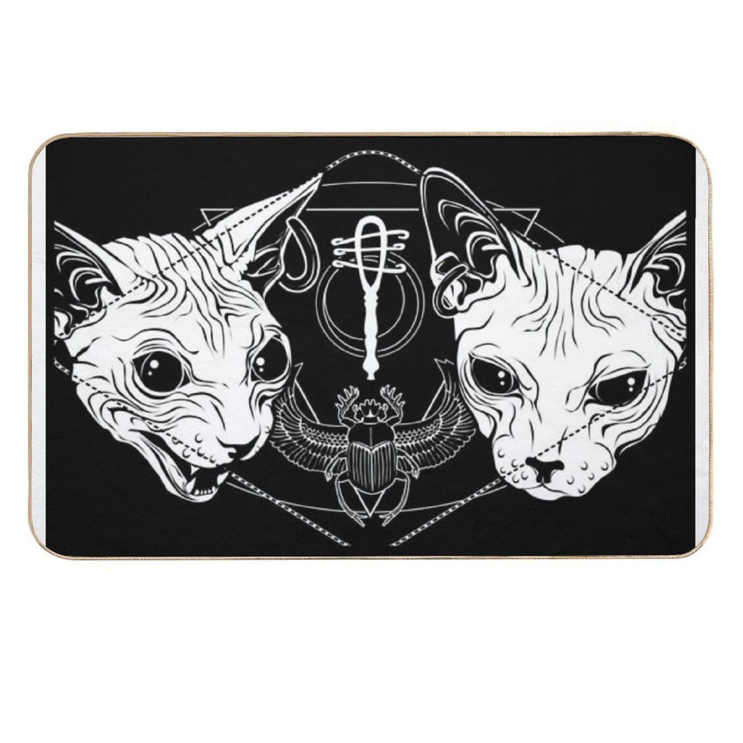 Bastet - The Cat Goddess  Absorbent Bath Mat