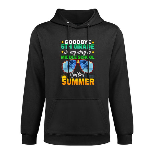Goodbye 5th Grade Graduation 2024 On My Way To Middle School Adjustable Hood Hoodie