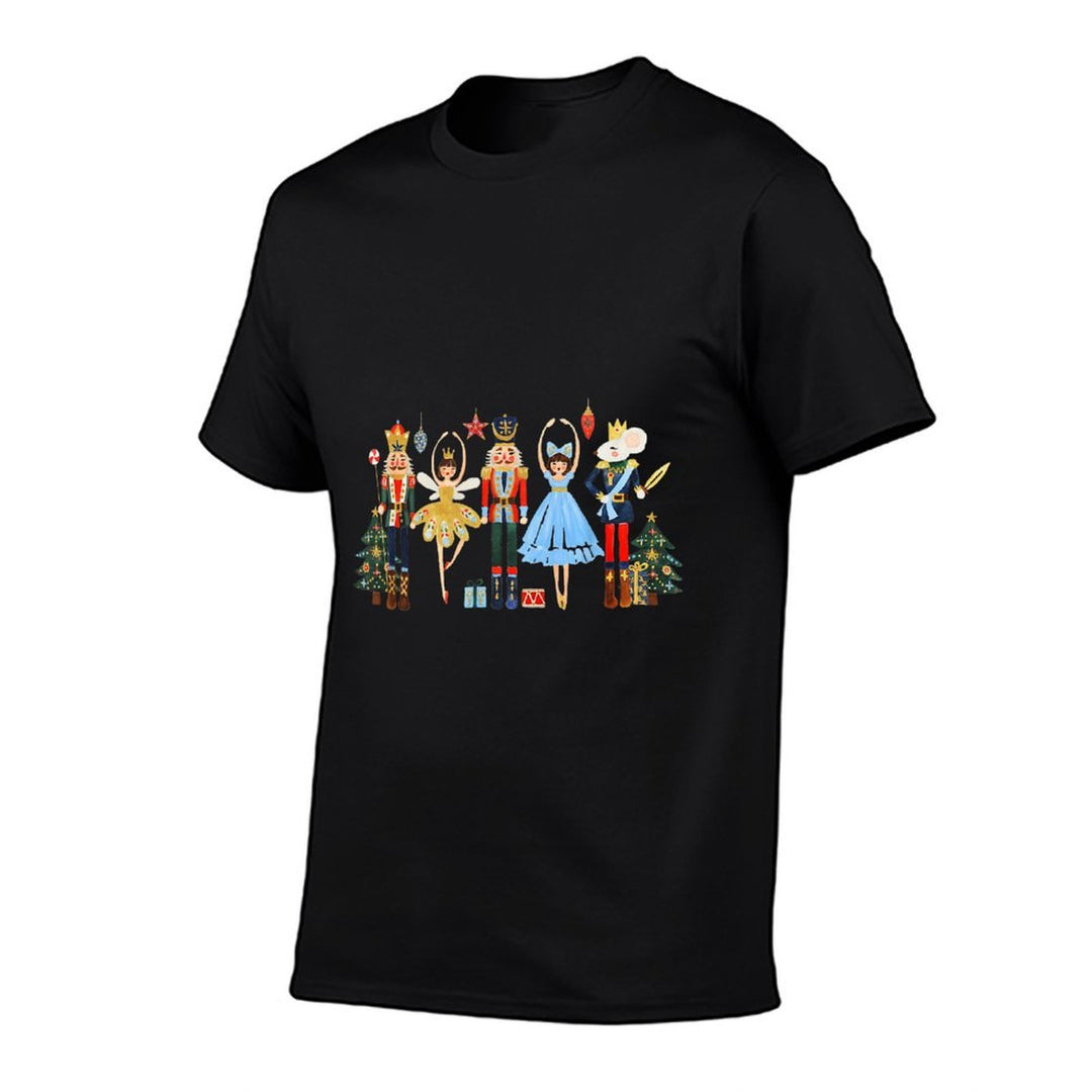Retro Nutcracker Ballet Christmas Trees For Women Girl  Graphic-printed T-Shirt