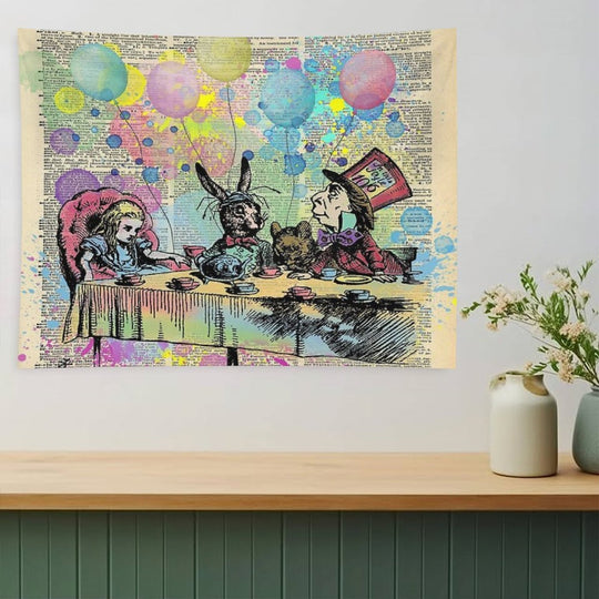 Tea Party Celebration - Alice In Wonderland Tapestry
