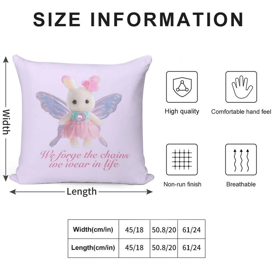 “We Forge The Chains We Wear In Life” Calico Critter Soft Home Decor Throw Pillow