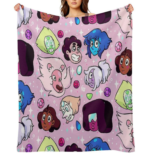 Crystal Gem Friends Shrink-resistant Throw Blanket