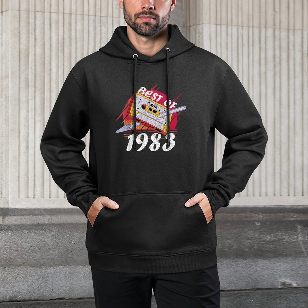 Best of 1983s Women Men 1983 Vintage 40th Birthday Cotton-Polyester Blend Hoodie