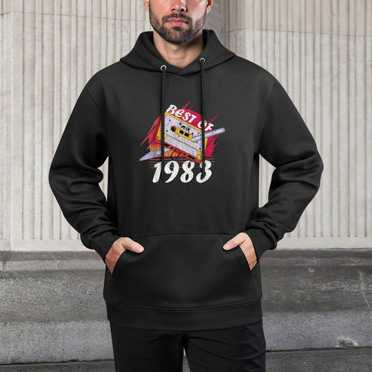 Best of 1983s Women Men 1983 Vintage 40th Birthday Cotton-Polyester Blend Hoodie