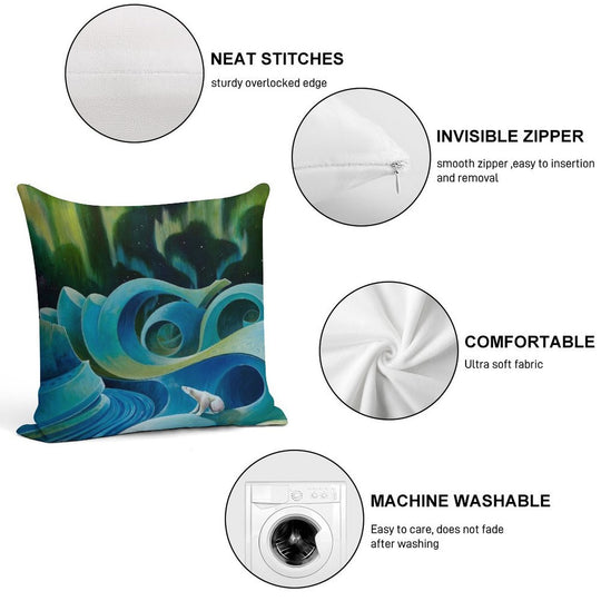 Free Floe Horizon Detail Soft Bedroom Essential Throw Pillow